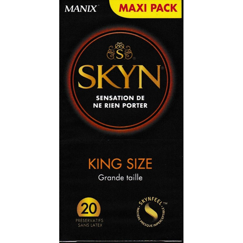 MANIX SKYN KING SIZE 20 PRESERVATIFS SANS LATEX