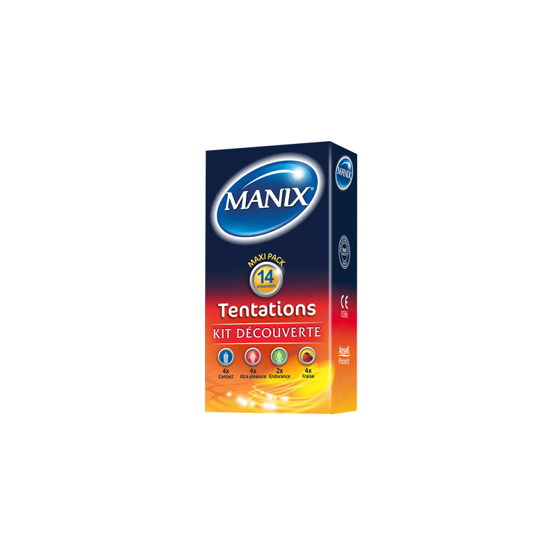 Manix Tentation 4 Styles de plaisir. Boîte 12 préservatifs Manix Tentation 4 Styles de plaisir. Boîte 12 préservatifs