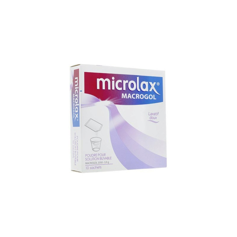 Microlax Macrogol 5 9g Laxatif Doux Poudre Pour Solution Buvable 10 Sachets Mon Pharmacien Conseil
