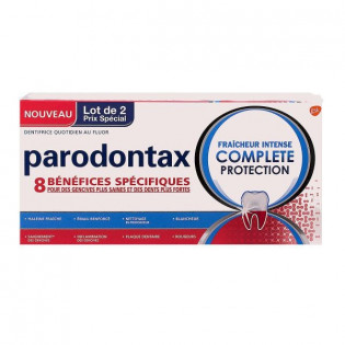 PARODONTAX DENTIFRICE PROTECTION COMPLETE 8 BENEFICES SPECIFIQUES LOT DE 2 DE 75ML