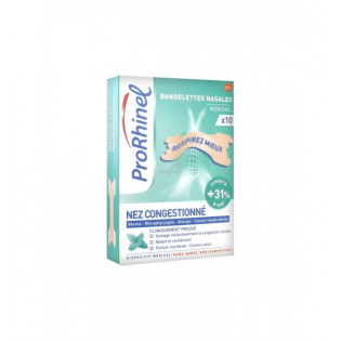 PRORHINEL 10 NASAL STRIPS MENTHOL 