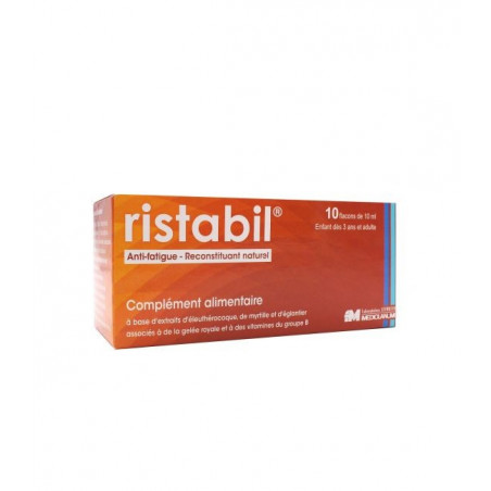 RISTABIL ANTI FATIGUE NATUREL 10 FLACONS DE 10 ML 