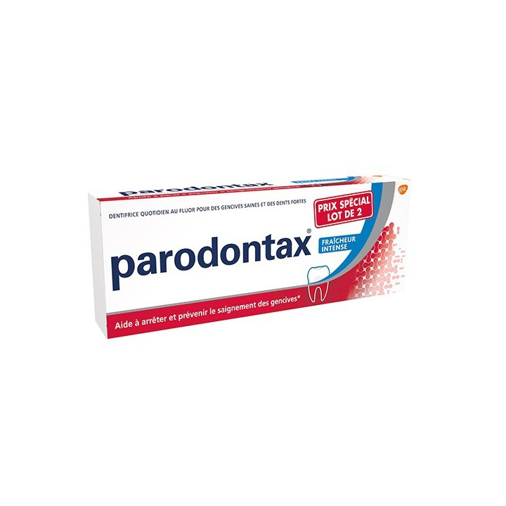 PARODONTAX FRAICHUR INTENSE LOT OF 2 OF 75 ML 