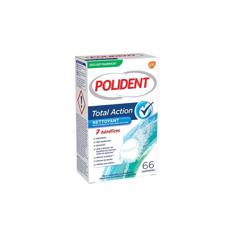 POLIDENT 66 TABLETS TOTAL SHARE 7 BENEFITS