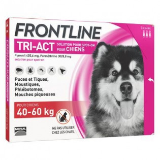 FRONTLINE TRI ACT 40-60 KG 3 PIPETTES DE 6ML