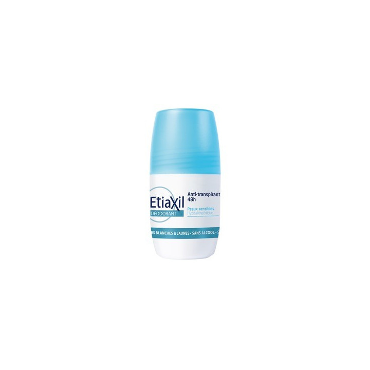 ETIAXIL ANTI TRANSPIRANT 48H PEAUX SENSIBLES ROLL ON LOT DE 2 DE 50ML 