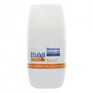 ETIAXIL DEODORANT DOUCEUR 48H ROLL ON SANS ALUMINIUM PEAUX SENSIBLES LOT DE 2 DE 50ML  