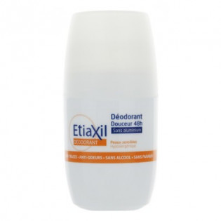 ETIAXIL DEODORANT SOFTNESS 48H ROLL ON WITHOUT ALUMINIUM SENSITIVE SKINS LOT OF 2 OF 50ML  