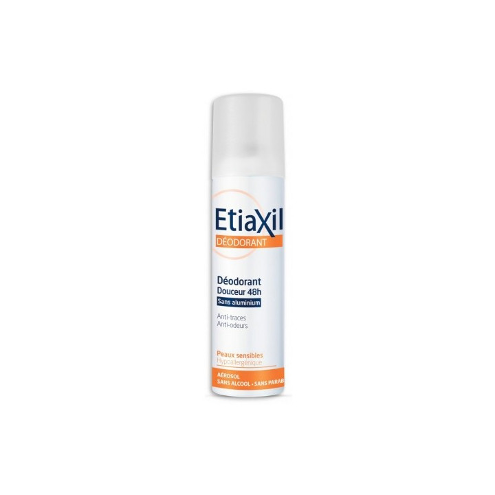 ETIAXIL DEODORANT DOUCEUR 48H SANS ALUMINIUM PEAUX SENSIBLES LOT DE 2 DE 150ML
