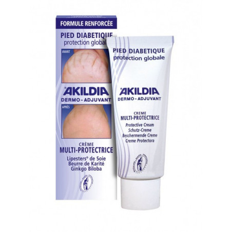 AKILDIA PIED DIABETIQUE PROTECTION GLOBALE CREME MULTIPROTECTRICE 75ML