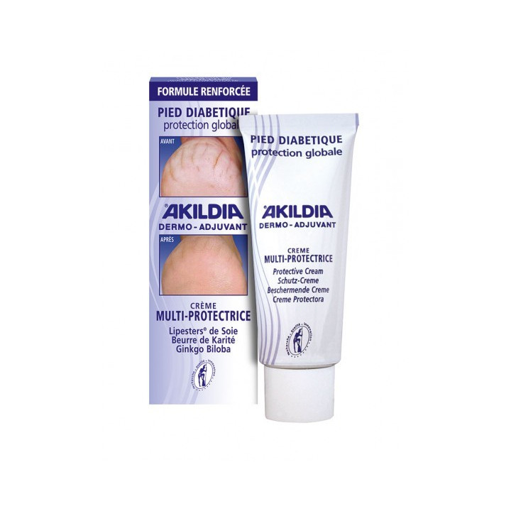 AKILDIA PIED DIABETIQUE PROTECTION GLOBALE CREME MULTIPROTECTRICE 75ML