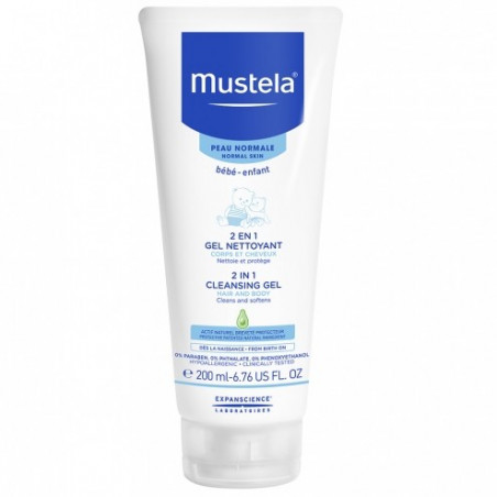 MUSTELA 2 IN 1 BODY AND HAIR CLEANSING GEL FOR NORMAL SKIN 200ML