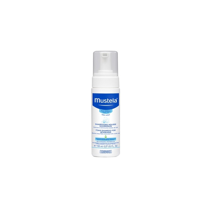 Mustela Baby Foam Shampoo for infants. Diffuser of 150ML