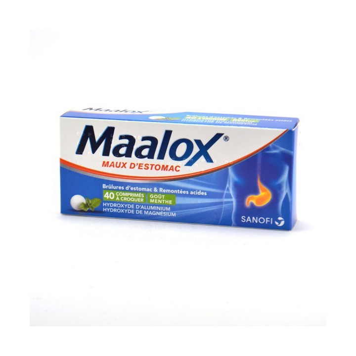 Maalox stomach ache 40 chewable tablets