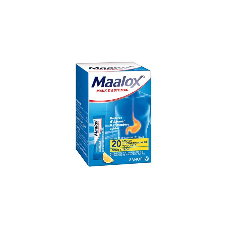 Maalox stomach ache drinkable suspension 20 sachets