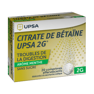Betaine Citrate Upsa 2G MINT - 20 sugar-free effervescent tablets