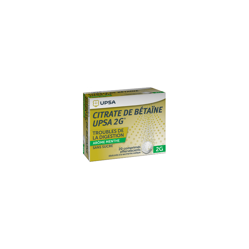 Betaine Citrate Upsa 2G MINT - 20 sugar-free effervescent tablets
