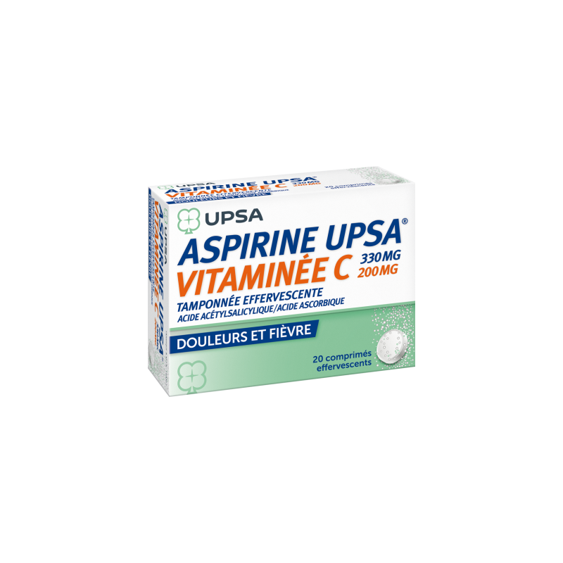 Aspirine Upsa Vitamine C - 20 comprimés effervescents