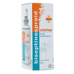 Biseptinespraid solution application cutanée 50ml