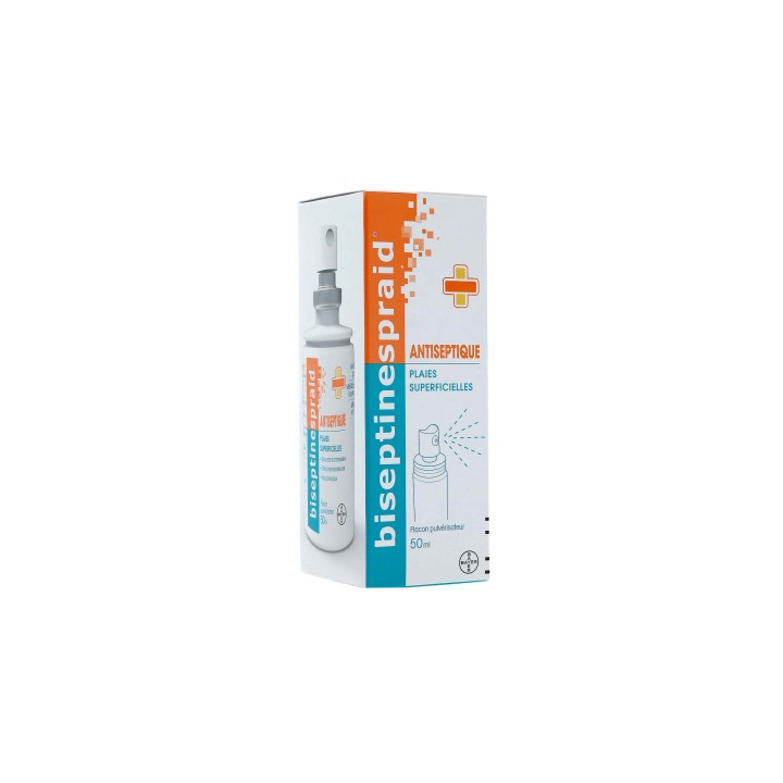 Biseptinespraid solution application cutanée 50ml
