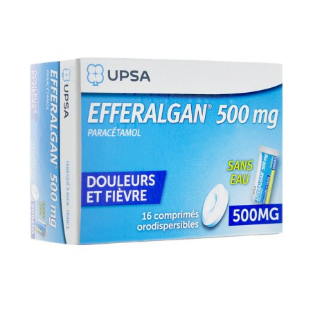 Efferalganodis 500mg 16 orodispersible tablets