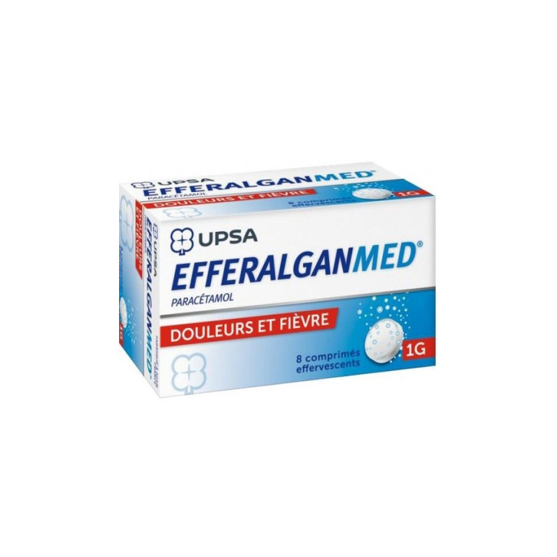 Efferalgan 1gr UPSA boîte de 8cps Efferalgan 1gr UPSA boîte de 8cps