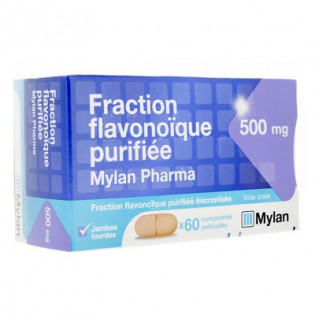 Fraction flavonoïque purifiée 500mg Mylan 60cp