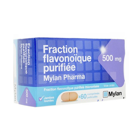 Fraction flavonoïque purifiée 500mg Mylan 60cp