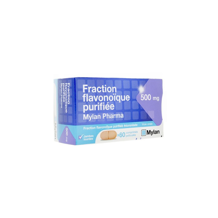 Purified Flavonoid Fraction 500mg Mylan 60cp