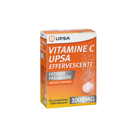 Vitamine C UPSA 1000mg 20 comprimés effervescents