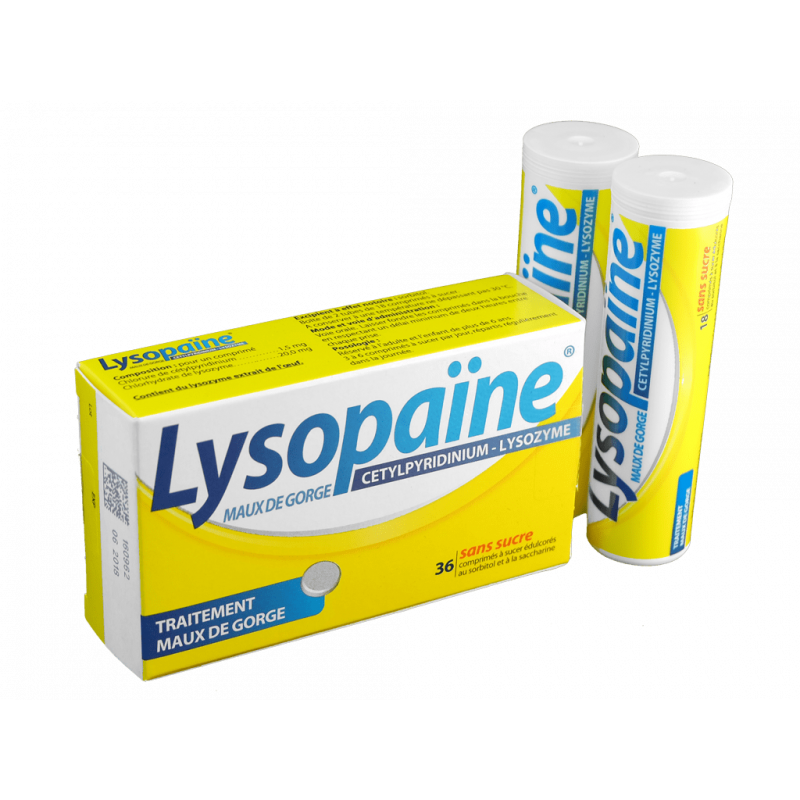 Lysopain without sugar 36 lozenges to suck