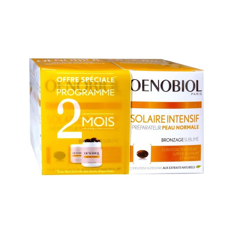 Oenobiol Intensive Sun Care for Normal Skin. 2 boxes of 30 capsules