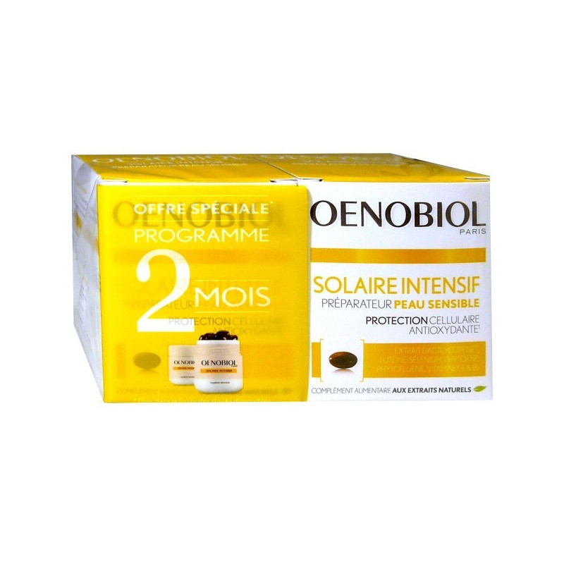Oenobiol Solaire Intensif Nutriprotection Lot of 2 boxes of 30 capsules