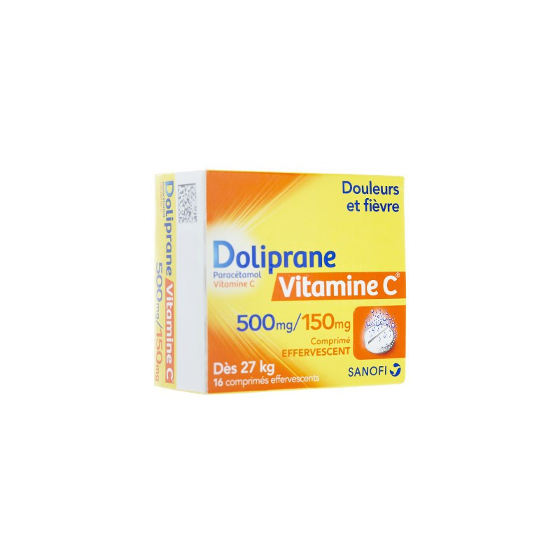 DOLIPRANE VITAMIN C 16 EFFERVESCENT TABLETS