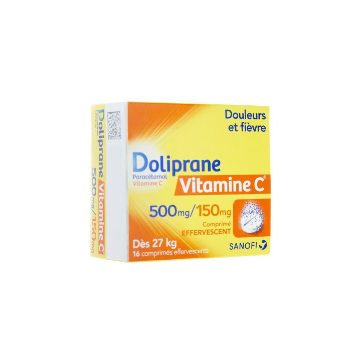 DOLIPRANE VITAMIN C 16 EFFERVESCENT TABLETS