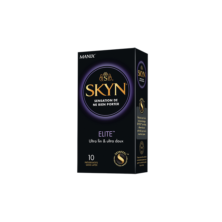 Manix SKYN Elite - Boîte de 10 préservatifs premium sans latex