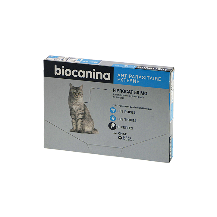 BIOCANINA FIPROCAT 50MG X3 PIPETTES DE 0.5ML
