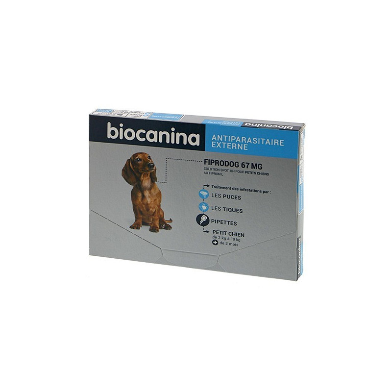 BIOCANINA FIPRODOG 67 MG SOLUTION SPOT ON PETITS CHIENS 