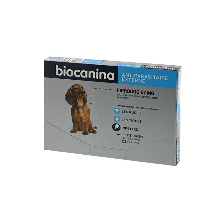 BIOCANINA FIPRODOG 67 MG SOLUTION SPOT ON SMALL DOGS 