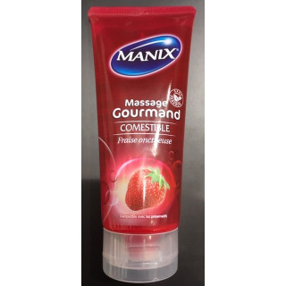 Manix Gourmand Massage Gel 200ml, Strawberry Creamy