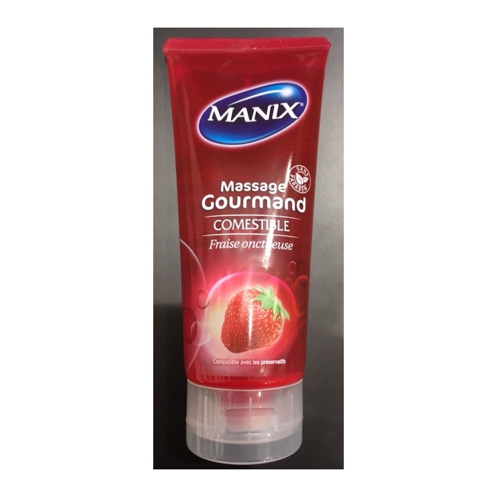 Manix Gourmand Massage Gel 200ml, Strawberry Creamy