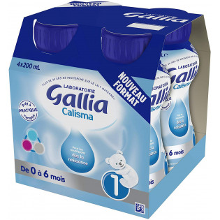 GALLIA CALISMA 1 READY TO USE MILK FROM BIRTH 0-6 MONTHS 4 BOTTLES OF 200ML