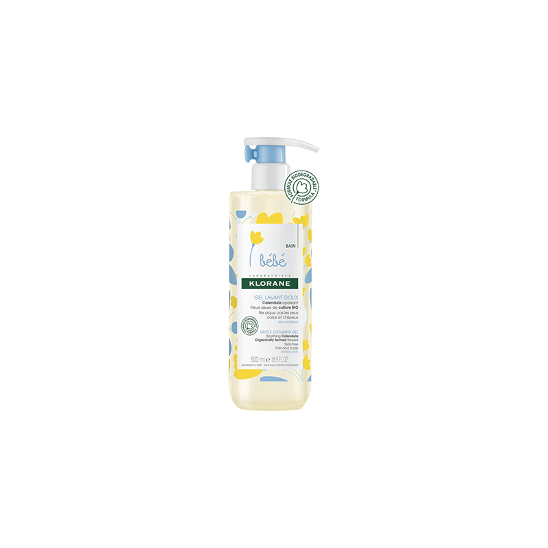 Klorane Gel Douceur Moussant Corps et Cheveux pour Bébé, 500ml Klorane Gel Douceur Moussant Corps et Cheveux pour Bébé, 500ml