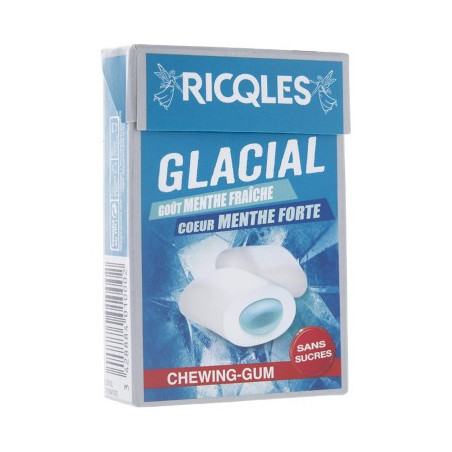 RICQLES CHEWING GUM INTENSE MINT FLAVOR EXTRA STRONG WITHOUT SUGARS 