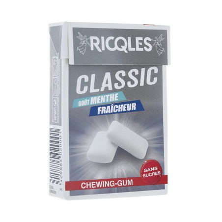 RICQLES CHEWING GUM INTENSE GOUT MENTHE EXTRA FORTE SANS SUCRES 