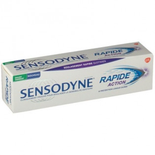 SENSODYNE FAST ACTION LOT OF 2 OF 75 ML 