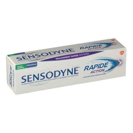 SENSODYNE FAST ACTION LOT OF 2 OF 75 ML 