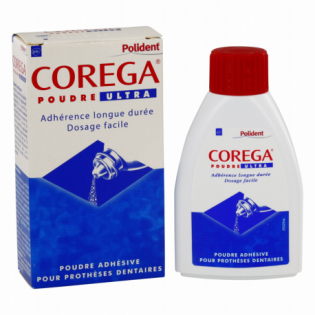 COREGA POUDRE ADHESIVE POUR APPAREILS DENTAIRES 40G