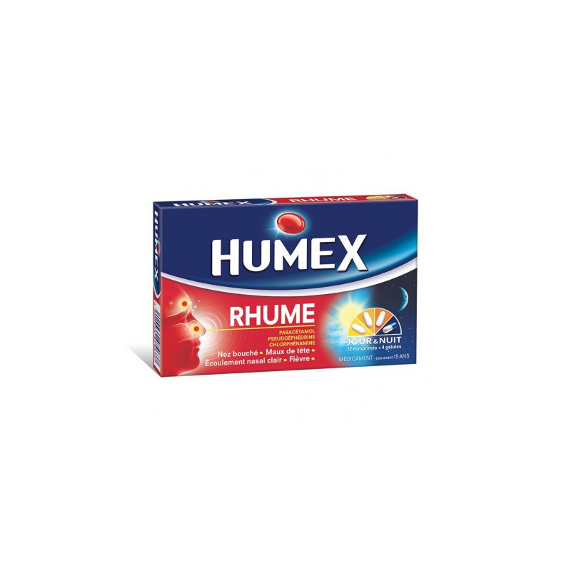 HUMEX COLD DAY AND NIGHT 12 TABLETS DAY AND 4 GELULES NIGHT