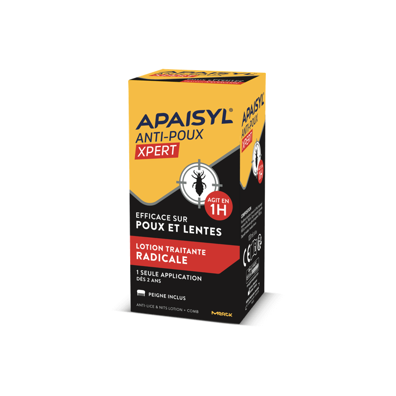 APAISYL ANTI POUX XPERT LOTION TRAITANTE RADICALE DES 2 ANS + PEIGNE INCLUS 